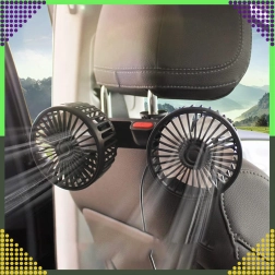 Dvojitý otočný automobilový ventilátor 360° s USB napájením