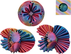 Antistresový transformační hlavolam z 3D tisku 3 v 1, 6 cm - 1 kus