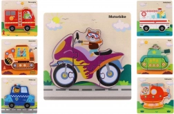 dřevěná vkládačka dopravní prostředky