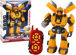 Velký dálkově ovládaný robot – žlutý, zvuk a světla