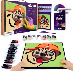 Okto malování hmotou podle čísel – buldoček 29 × 29 cm