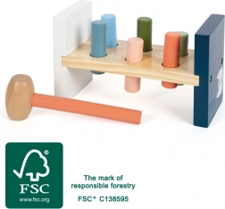 Zatloukačka z dřeva ARCTIC s ledním medvědem