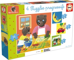 Educa puzzle Petit Ours Brun 4 v 1 (12–25 dílků)