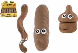 Antistresová hračka hovínko 14 cm elastické a tvarovatelné