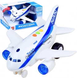 Interaktivní osobní letadlo se světly a zvuky, třecí pohon 1:200
