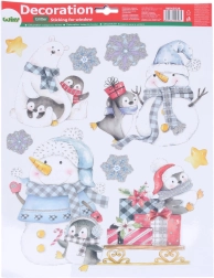 Vánoční okenní dekorace 41 × 29 cm