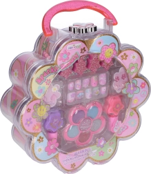 Dětský kufřík s kosmetikou Kytička 20 cm