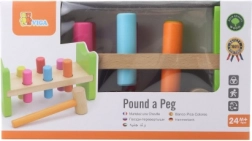 Dřevěná zatloukačka pro děti 24m+