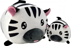 Plyšová zebra maminka a mládě 20 a 40 cm – hebký set pro děti od 0 měsíců