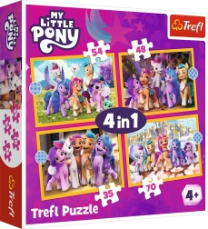 Puzzle 4 v 1 – Poznej poníky MY LITTLE PONY Trefl