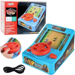 Interaktivní závodní simulátor s volantem a zvuky pro děti