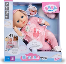 Baby Born Hannah – pojď si hrát, panenka 36 cm s lahvičkou a dudlíkem