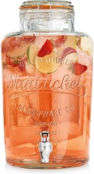 Skleněný nápojový dávkovač s kohoutkem 6,7 l