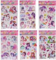 Nástěnná samolepicí dekorace s motivem jednorožců