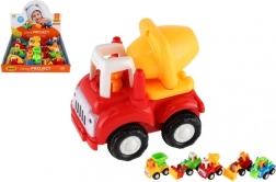 Plastové stavební auto 10-12 cm na setrvačník, mix druhů