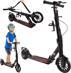 Hulajnoga s kotoučovou brzdou, popruhem a držákem na láhev