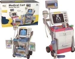 Růžová sada malého doktora se stetoskopem a světly