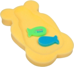 Pěnová podložka na koupání pro miminka žlutá s medvídkem