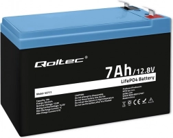 qoltec lifepo4 akumulátor 12.8 v 7 ah s bms