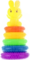 Skládací sloup s kroužky a králíčkem