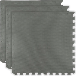 Pěnová podlahová podložka HUMBI 180 × 60 cm, velké puzzle, voděodolná, bezpečná, tmavě šedá (3 ks)