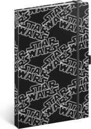 Zápisník STAR WARS Black A5 s elastickou gumičkou