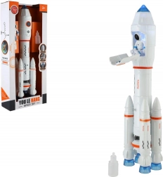 hračkářská raketa s parou, světly a zvuky 36 cm