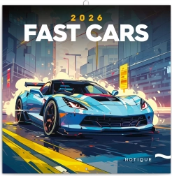 Poznámkový kalendář Fantastická auta 2026