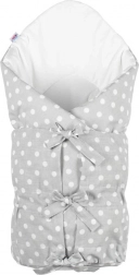 Klasická šněrovací zavinovačka New Baby šedá s puntíky