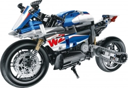 Stavebnice motorka modrá