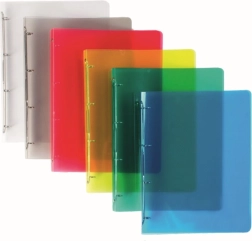 Kroužkový pořadač A4 z polypropylenu lines, 4 kroužky (mix barev)