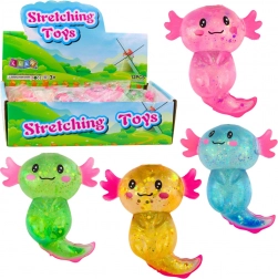 Antistresový gniotek axolotl squishy – mix barev