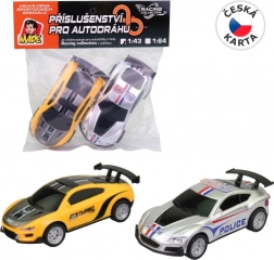 náhradní autíčka pro autodráhu 1:43 – 2 ks