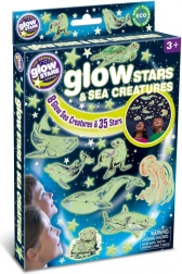 Samolepky na zeď BRAINSTORM svítící hvězdy a mořská zvířata