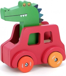 Vilac Dřevěné autíčko s klaksonem Krokodýl