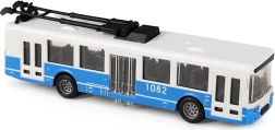 Modrý trolejbus MHD na setrvačník 16 cm