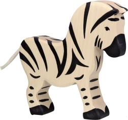 Dřevěná figurka zebra Holztiger - 1 kus