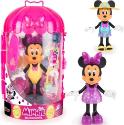 Disney Minnie Mouse plážová mini panenka se skříní a oblečky