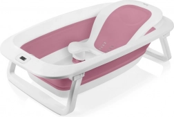 Lionelo Skládací vanička s teploměrem a lehátkem Pink Magnolia