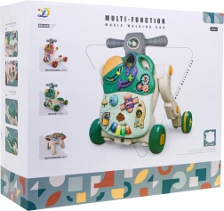 Interaktivní dětská hračka 5v1 – chodítko, odrážedlo, koloběžka, aktivitní stolek a senzorická tabule (18+ měsíců)