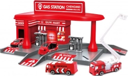 Hasičská stanice se 2 autíčky