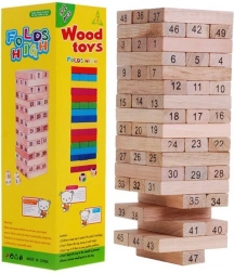 Rodinná dřevěná věžová hra dřevěná dženga pro děti i dospělé 3+