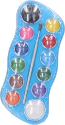 Vodové barvy - sada 12 barev + štětec