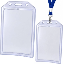Průhledné pouzdro na identifikační kartu, svislé 10,5 × 6 cm - 1 kus