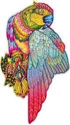 Dřevěné puzzle Papoušek