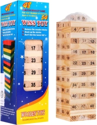 Dřevěná věž Jenga – rodinná hra zručnosti pro děti 8+ a dospělé