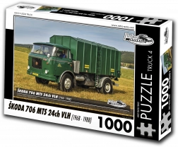 Puzzle RETRO-AUTA TRUCK Škoda 706 MTS 24ch VLH 1000 dílků