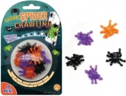 Lepiví silikonoví pavouci 3 cm – sada 12 ks