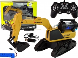 Velká RC pásová stavební koparka žlutá