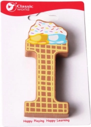 Dřevěné písmeno I Classic World